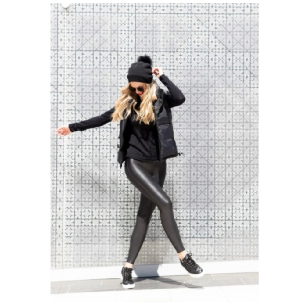 SPANX Black Shiny Leggings